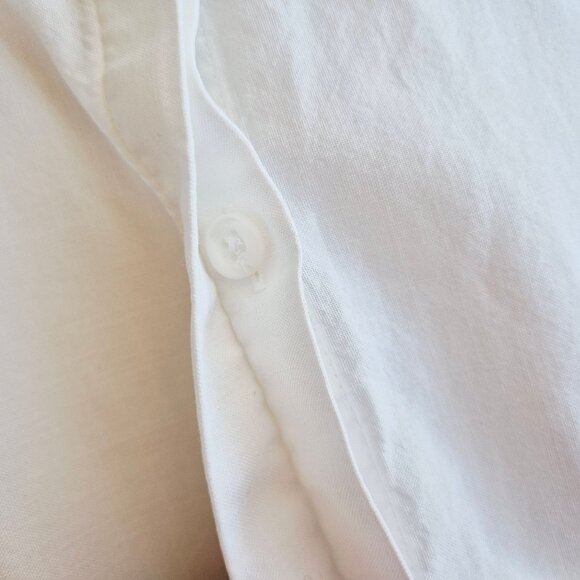 Cloth & Stone Classic Button-Down Shirt Pocket Long Sleeve White Tencel - Picture 9 of 12